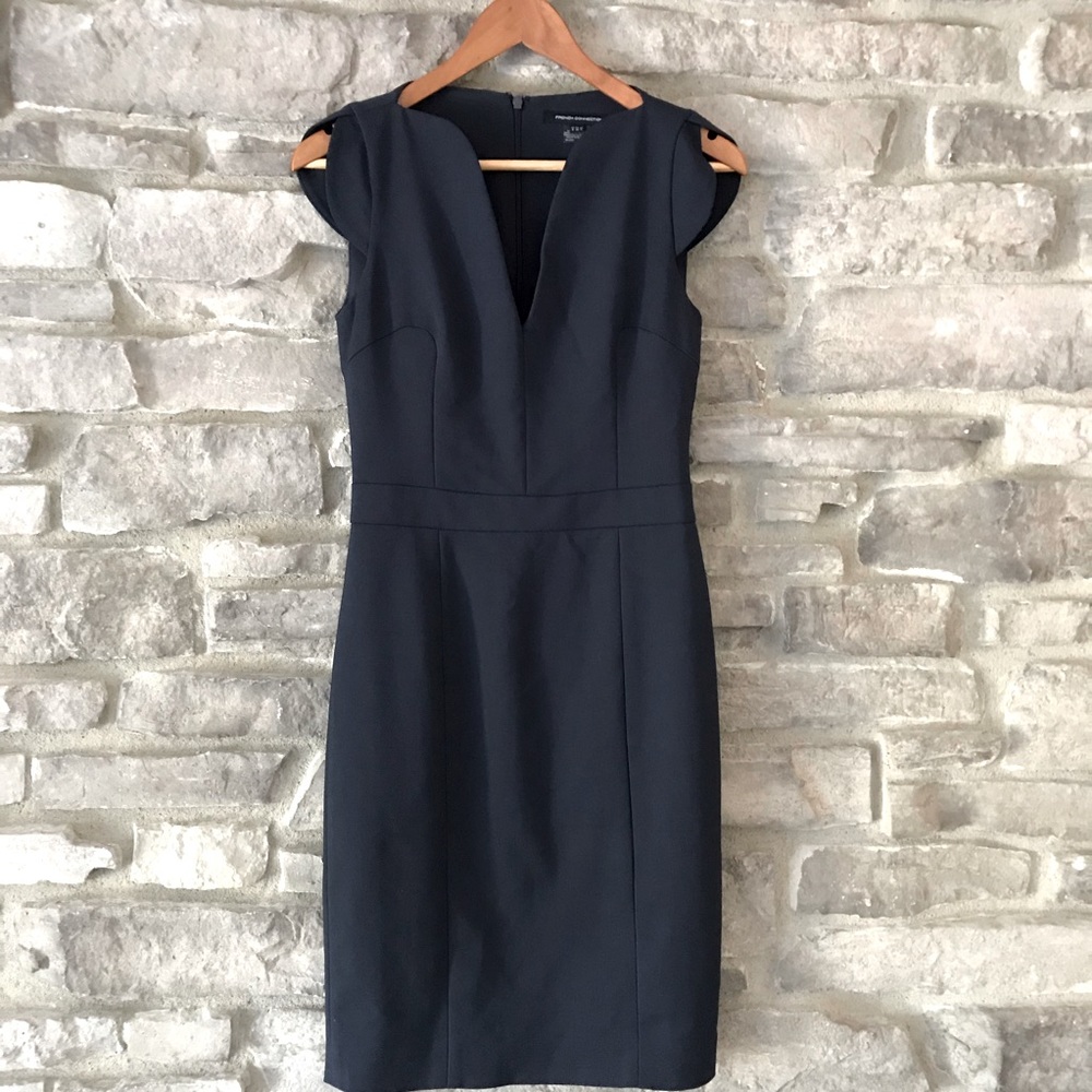 French Connection Size 4 Navy Suit Dress
